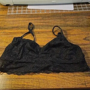PINK Victoria Secret Black Lace Bra M